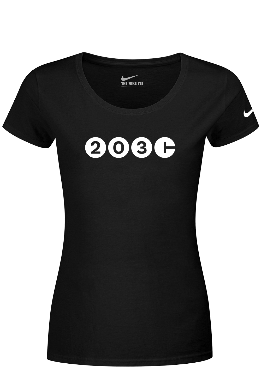 Connecticut - Area Code - Nike Ladies Dri-FIT Cotton/Poly Tee