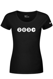 Connecticut - Area Code - Nike Ladies Dri-FIT Cotton/Poly Tee