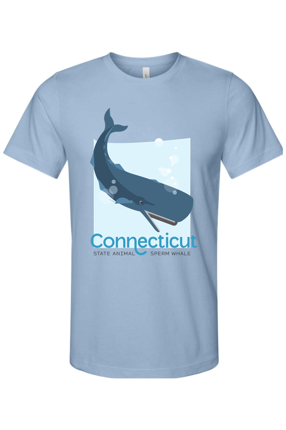 State Animal Sperm Whale - Bella + Canvas Tee