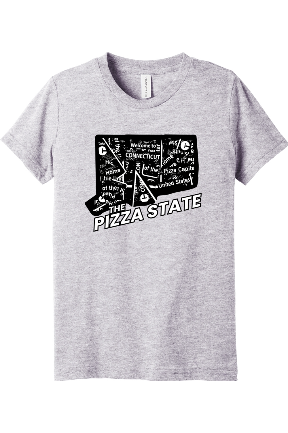 Connecticut - The Pizza State - Youth BELLA+CANVAS Short Sleeve Tee