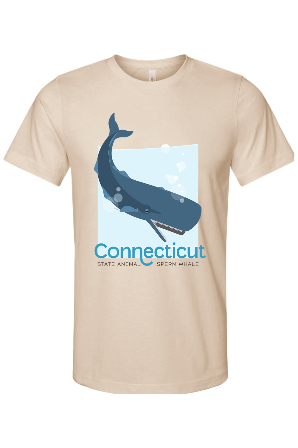 State Animal Sperm Whale - Bella + Canvas Tee