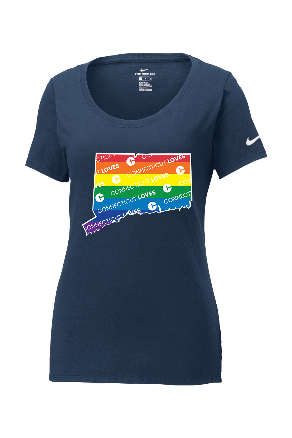 Connecticut - State Logo - Nike Ladies Core Cotton Tee