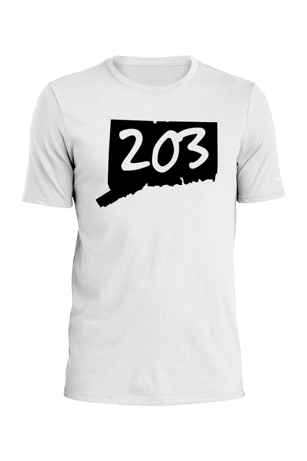 Connecticut - Area Code - Nike Dri-FIT Cotton/Poly Tee