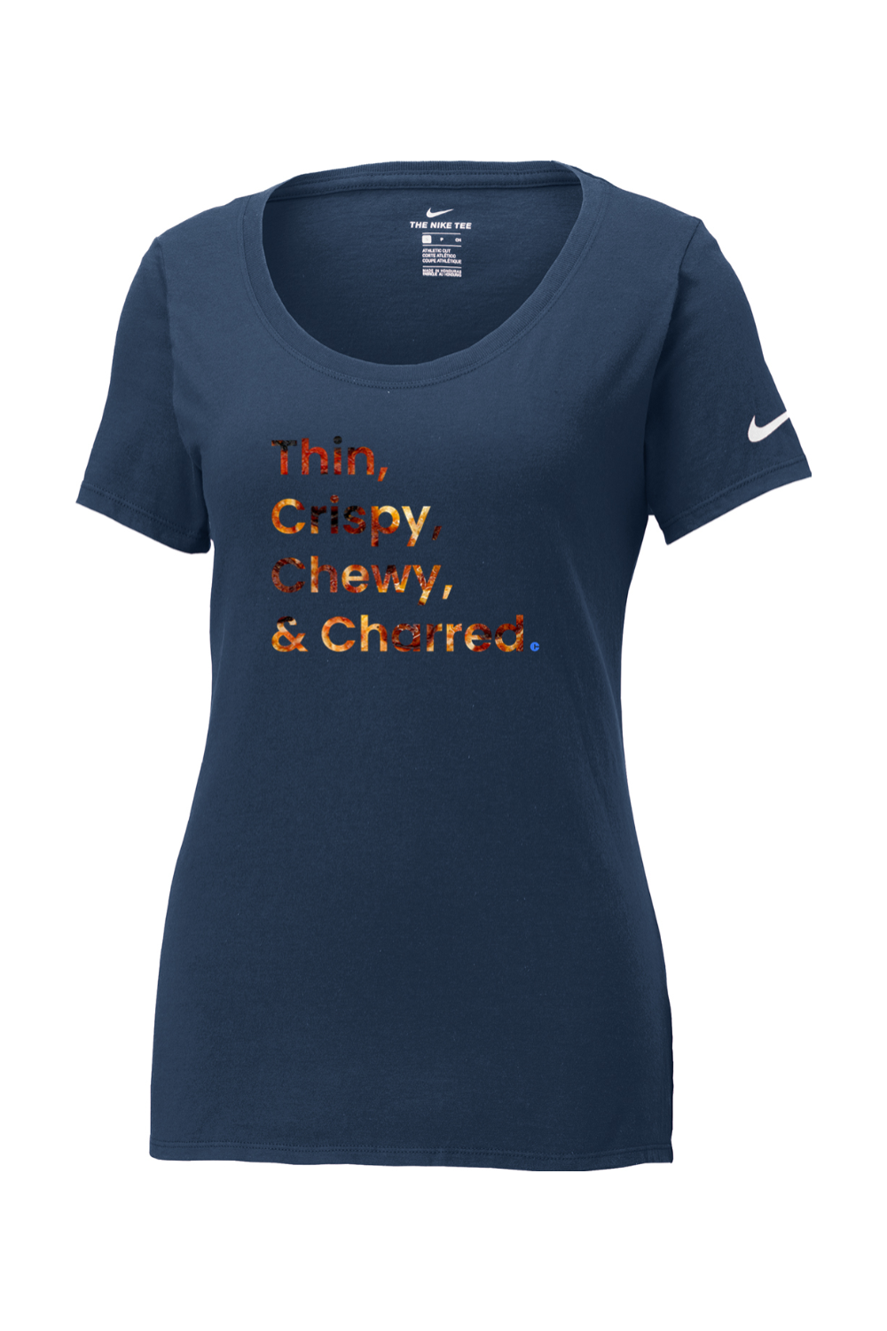 Connecticut - Thin, Crispy, Chewy & Charred - Nike Ladies Core Cotton Tee