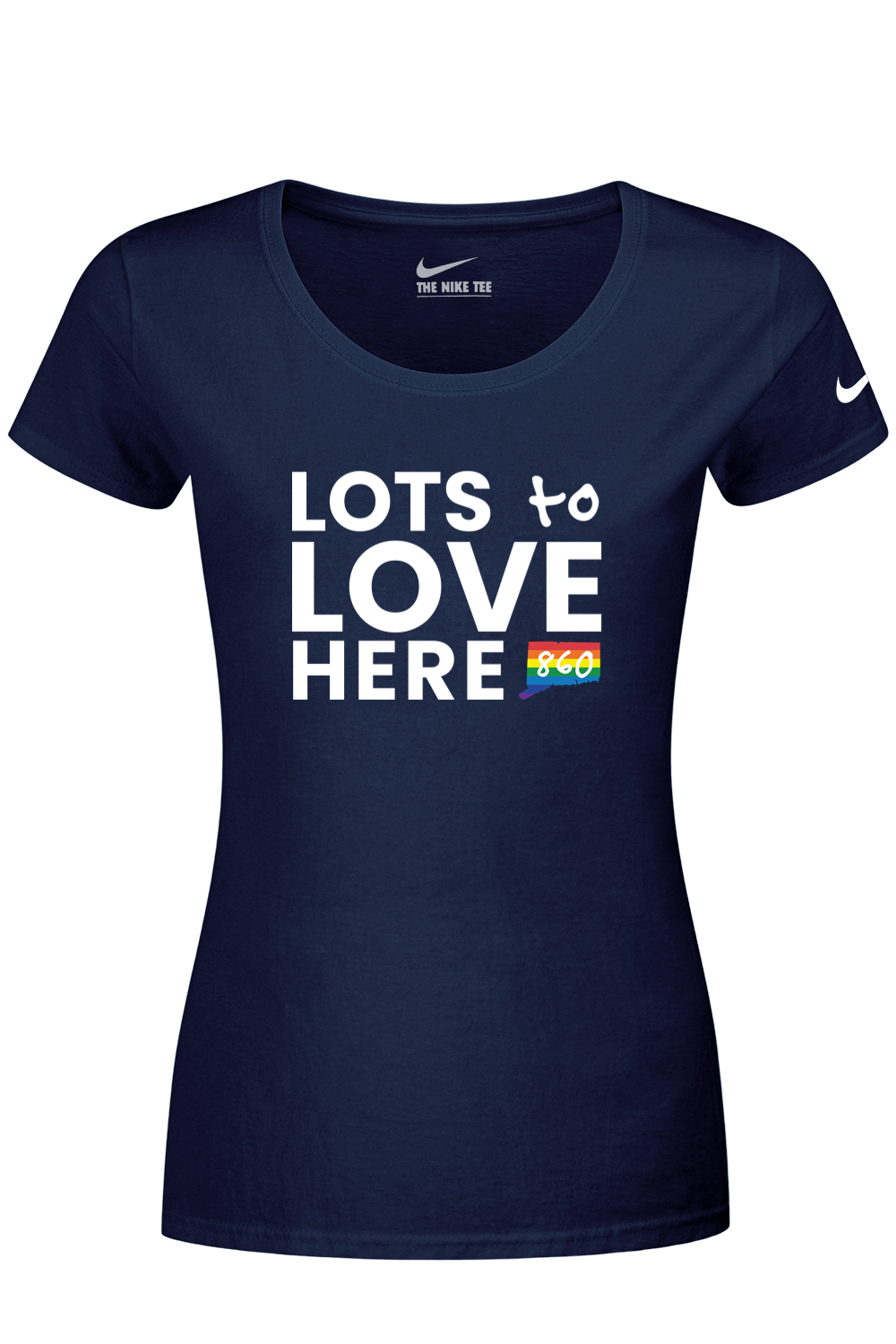 Connecticut - Lots to Love Here - Nike Ladies Dri-FIT Cotton/Poly Tee