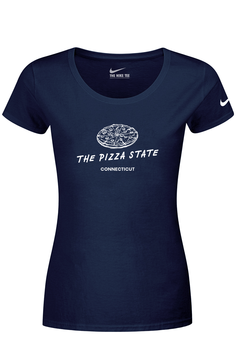 Connecticut - The Pizza State - Nike Ladies Dri-FIT Cotton/Poly Tee