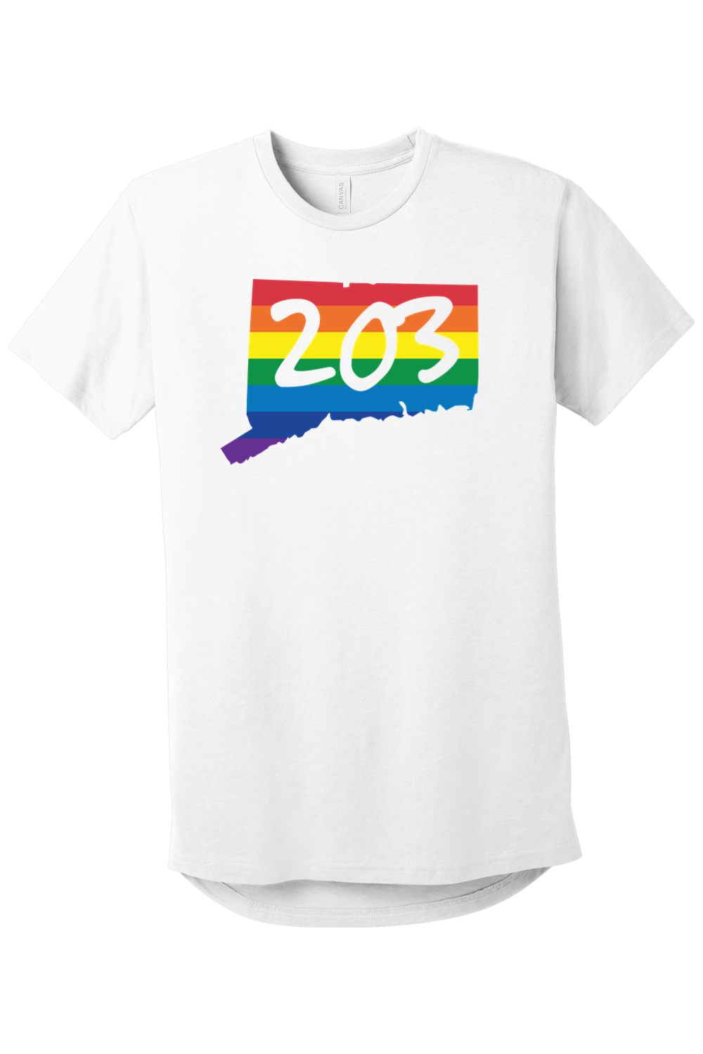 Connecticut - Area Code - BELLA+CANVAS Men’s Long Body Urban Tee