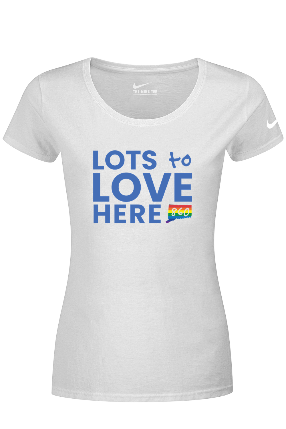Connecticut - Lots to Love Here - Nike Ladies Dri-FIT Cotton/Poly Tee