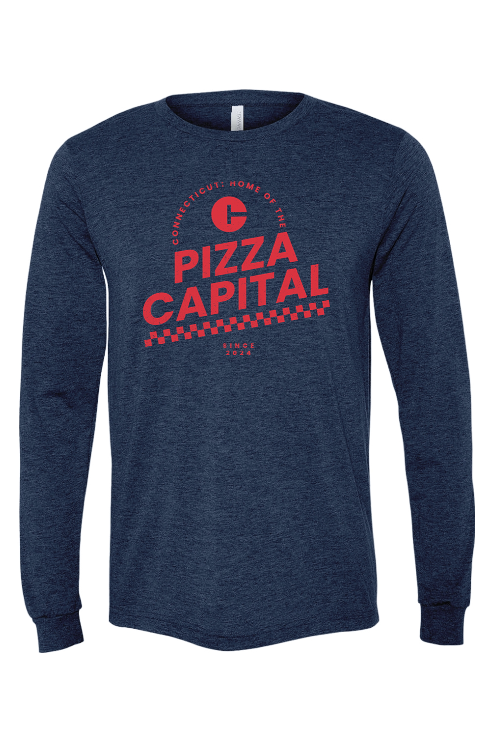 Connecticut - Pizza Capital - BELLA + CANVAS Unisex Triblend Long Sleeve Tee