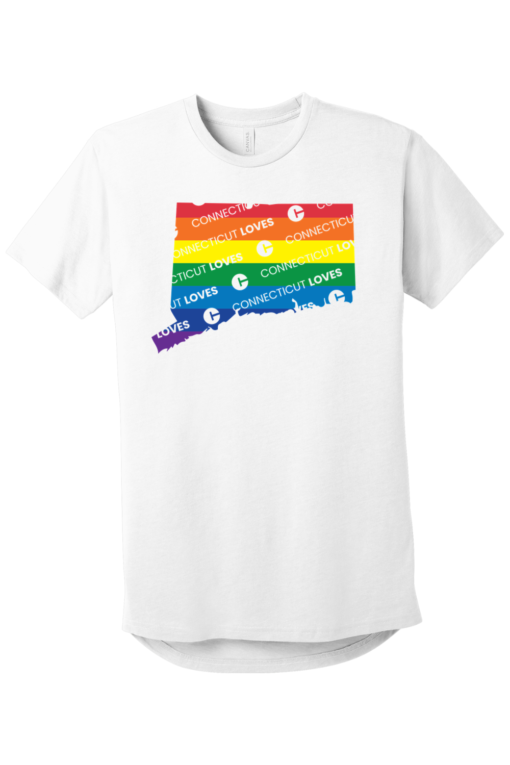 Connecticut - Pride - BELLA+CANVAS Men’s Long Body Urban Tee
