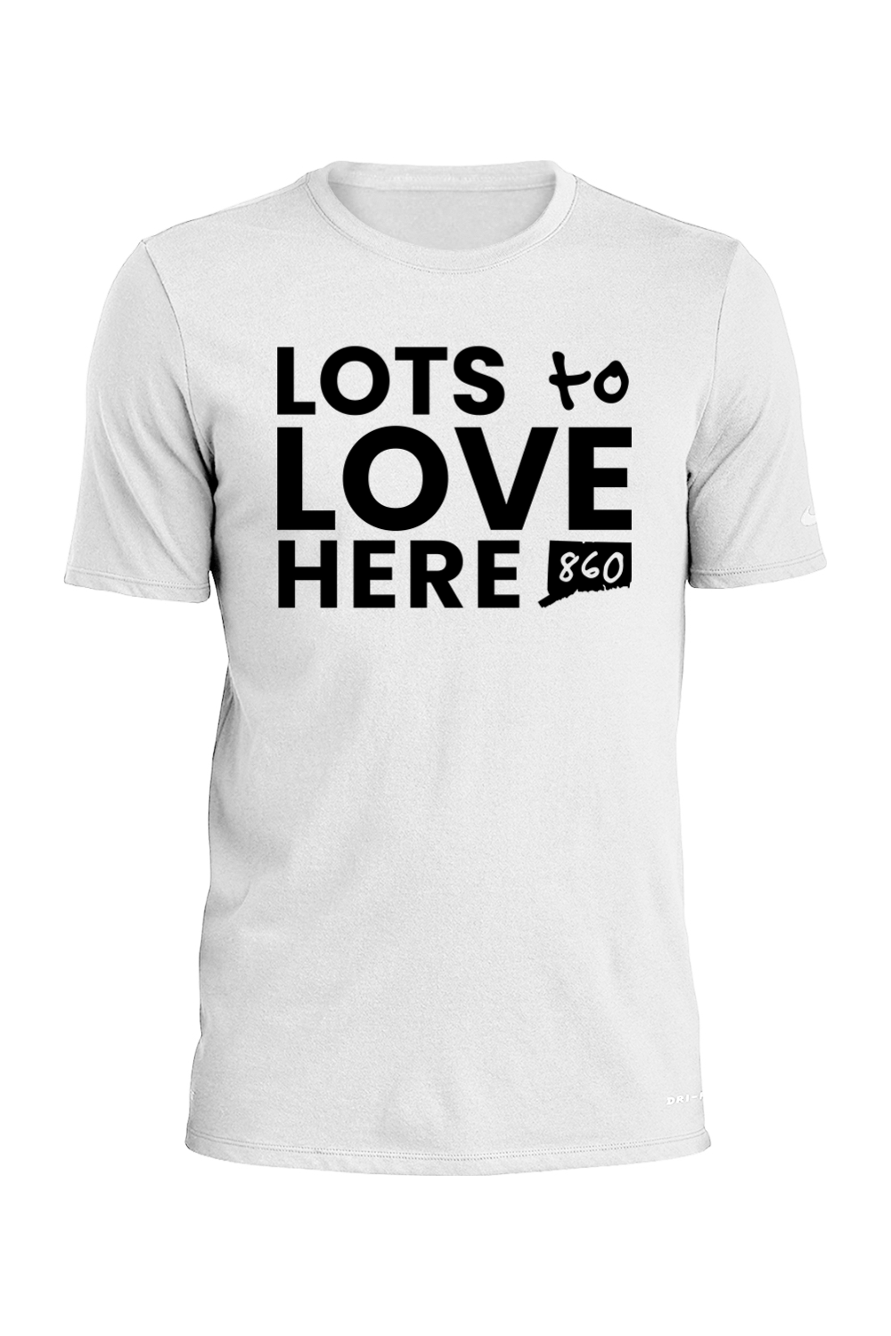 Connecticut - Lots to Love Here - Nike Dri-FIT Cotton/Poly Tee