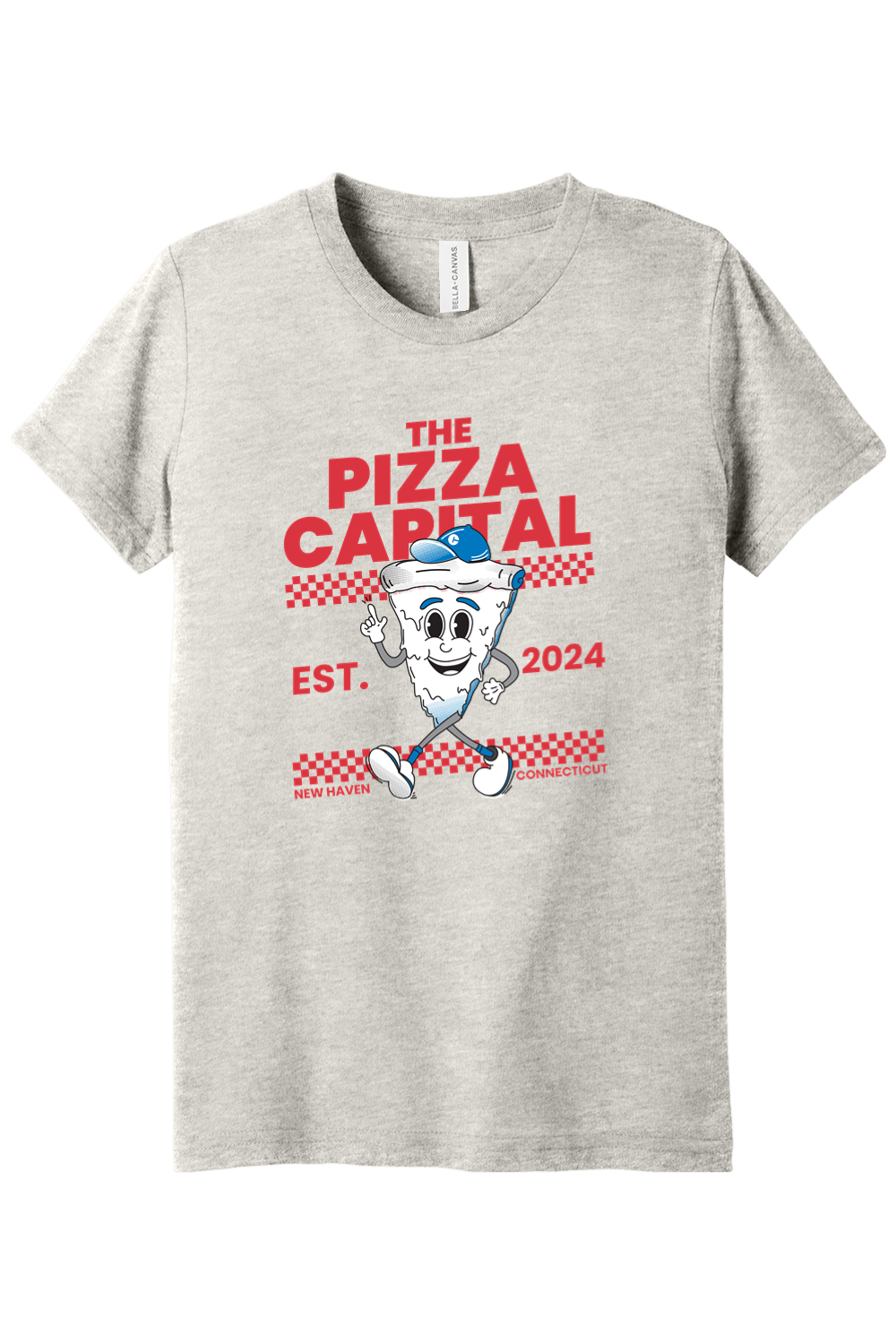 Connecticut - The Pizza Capital - Youth BELLA+CANVAS Short Sleeve Tee