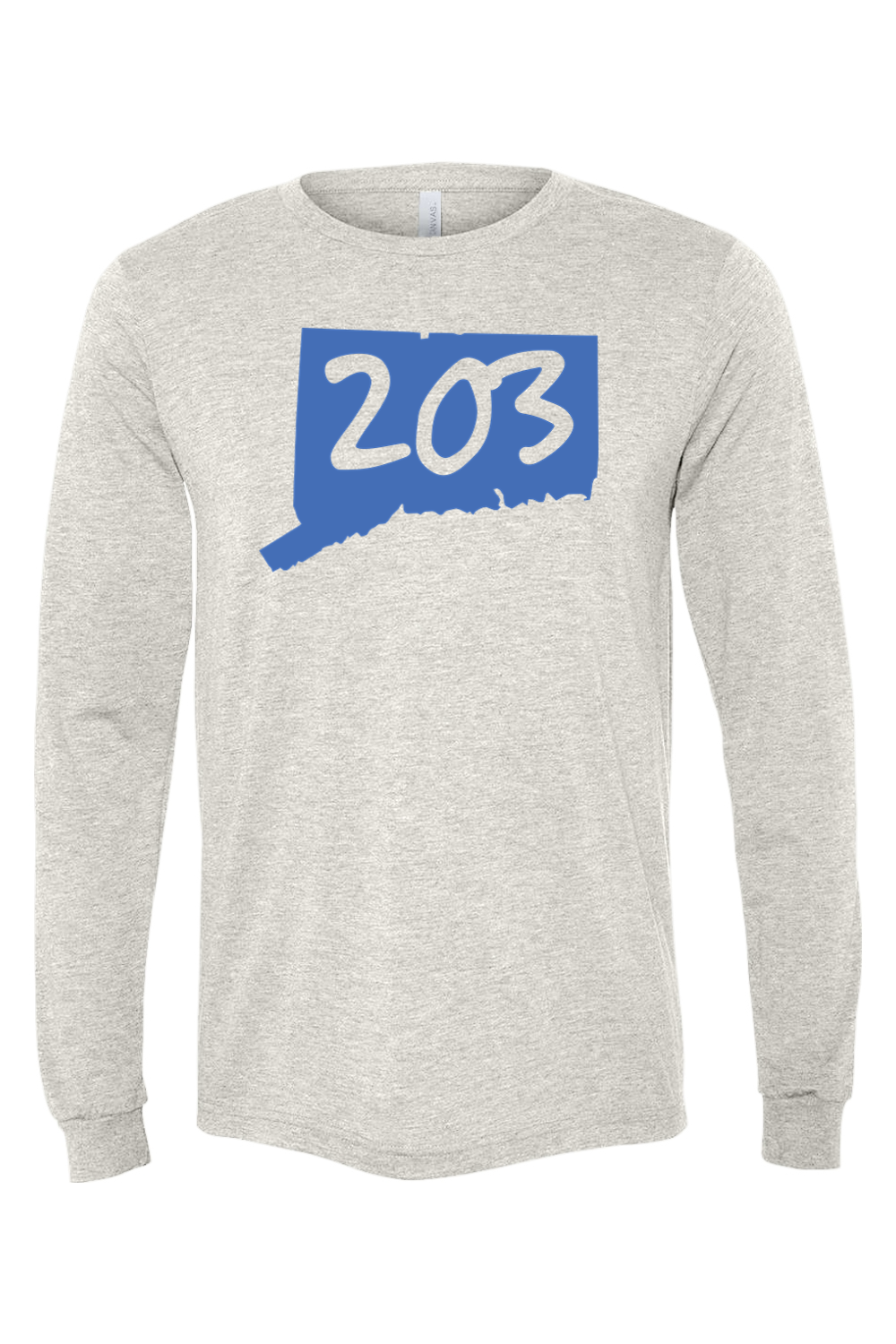 Connecticut - Area Code - BELLA + CANVAS Unisex Long Sleeve Tee