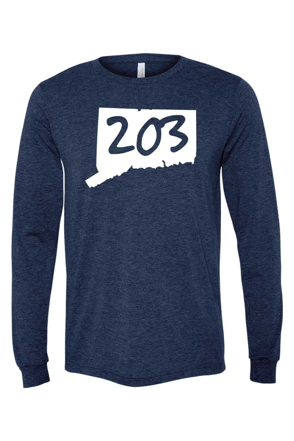 Connecticut - Area Code - BELLA + CANVAS Unisex Long Sleeve Tee