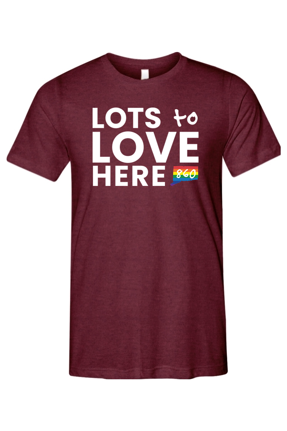 Connecticut - Lots to Love Here - Bella + Canvas Triblend Short Sleeve Tee