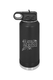 Connecticut - The Pizza State - 32 oz. Stainless Steel Water Bottle