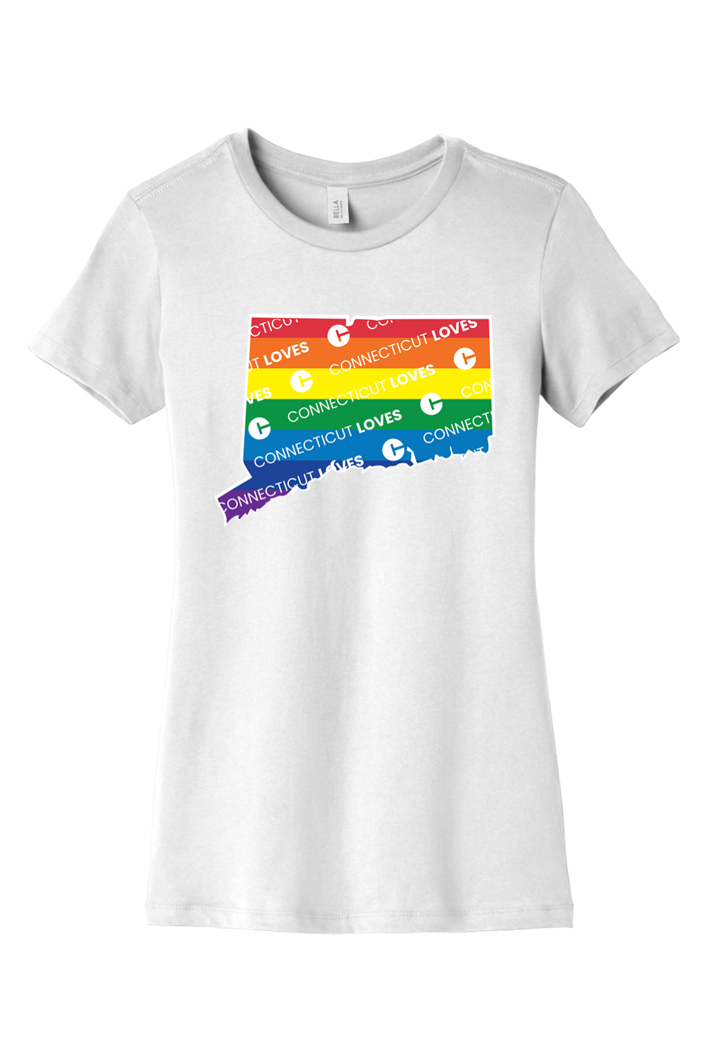 Connecticut - State Logo - BELLA+CANVAS Women’s Slim Fit Tee