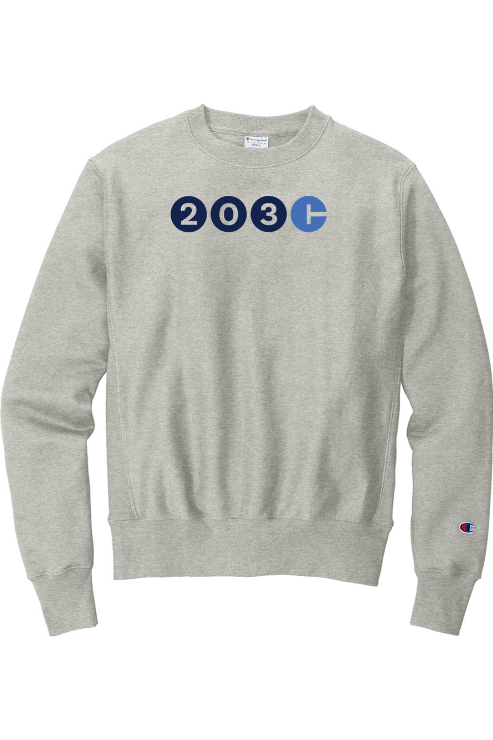 Connecticut - Area Code - Champion Crewneck Sweatshirt