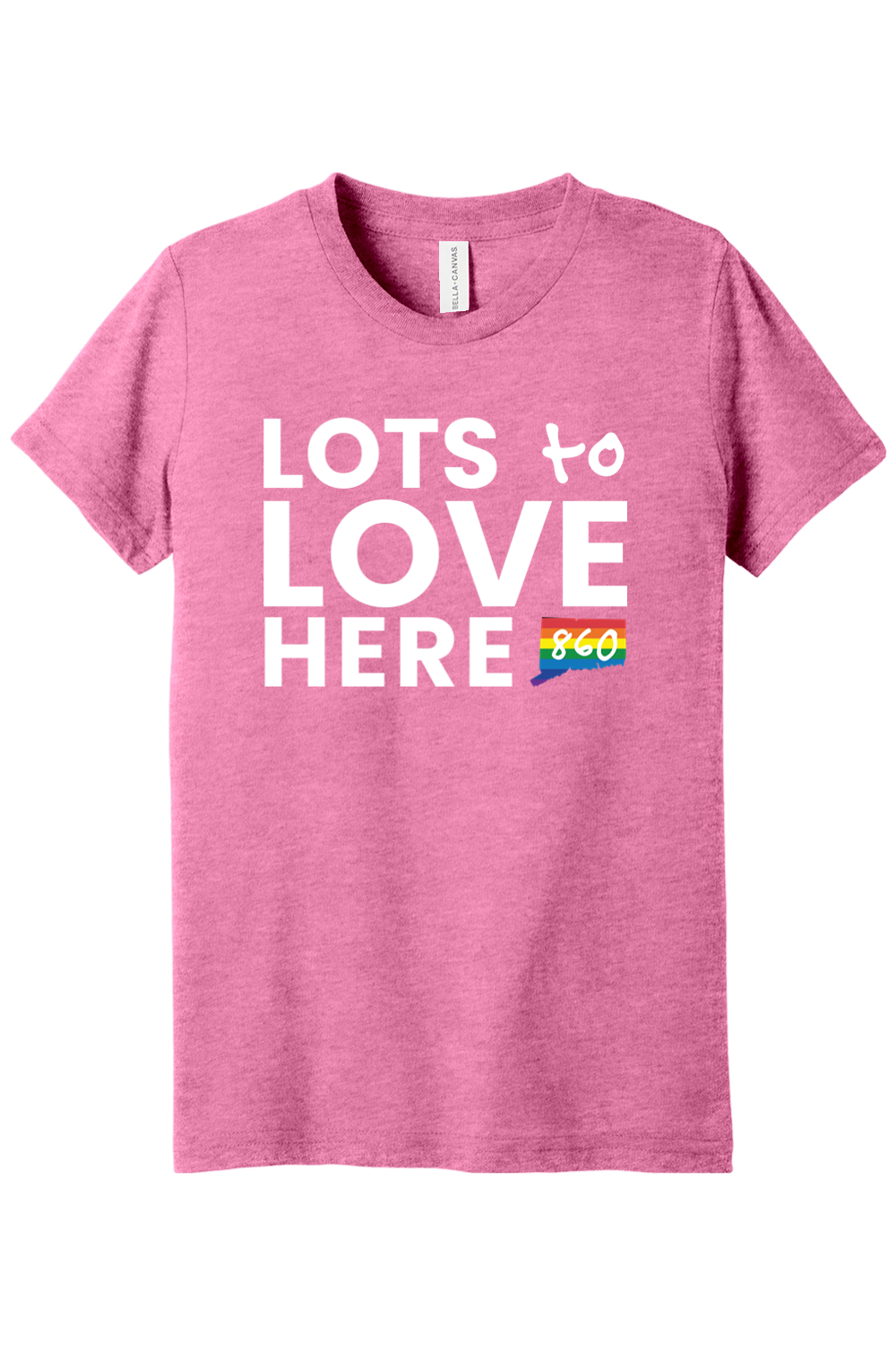 Connecticut - Lots to Love Here - Youth BELLA+CANVAS Short Sleeve Tee