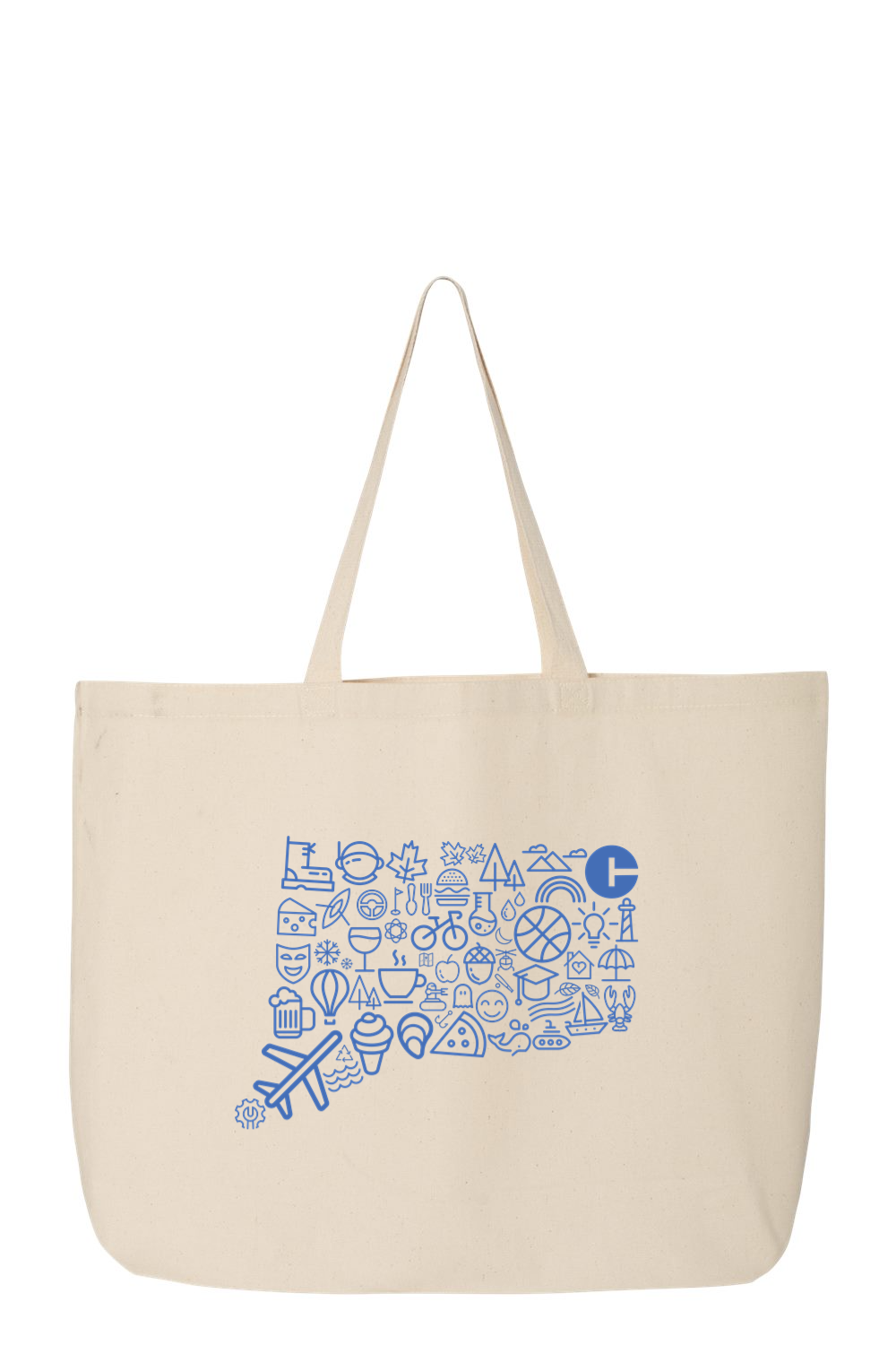 Icons Collage - Q-Tees 25L Jumbo Tote