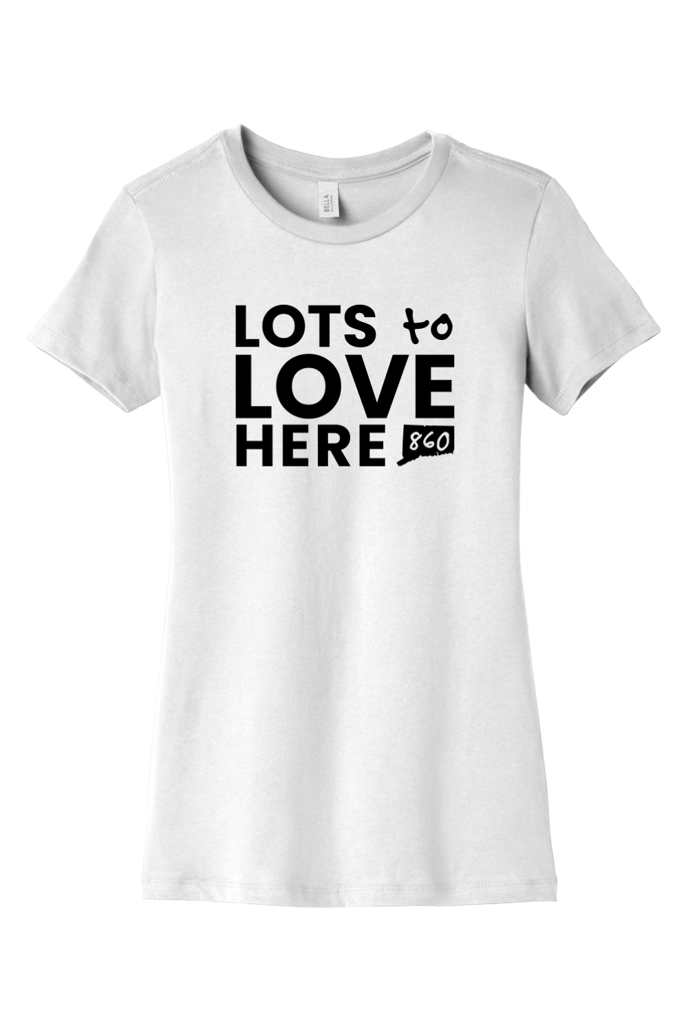 Connecticut - Lots to Love Here - BELLA+CANVAS Women’s Slim Fit Tee