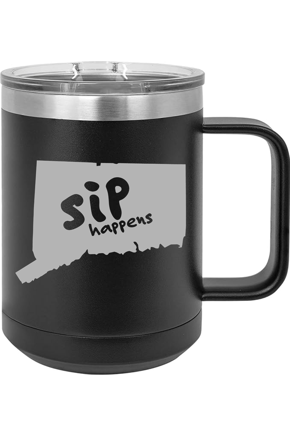 Connecticut - SIP Happens - 15oz Insulated Coffee Mug