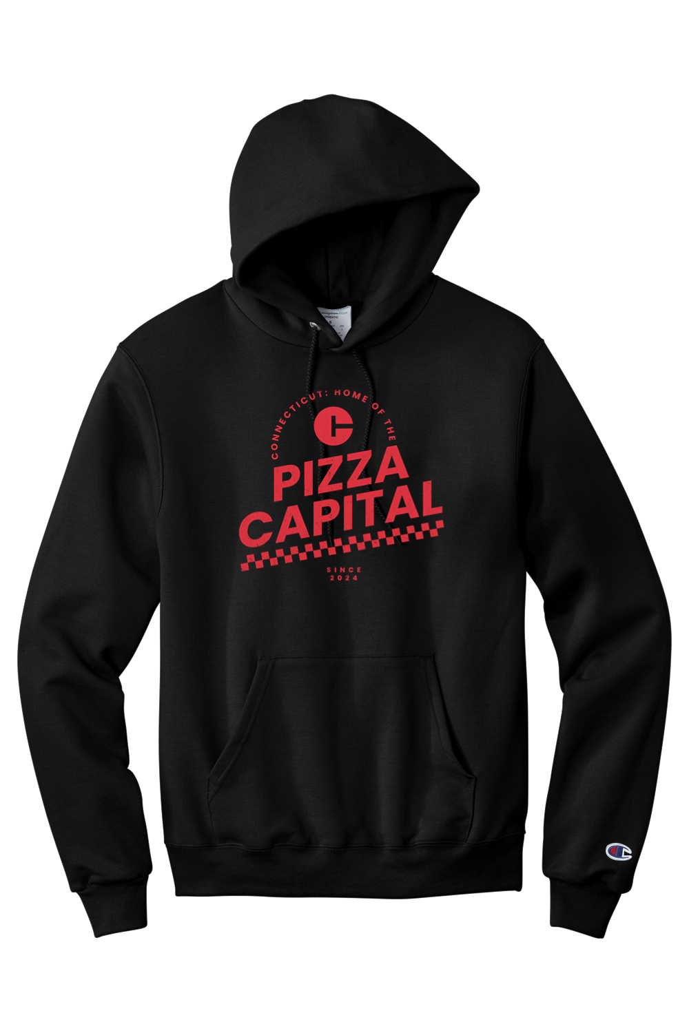 Connecticut - Pizza Capital - Champion Hooded Sweatshirt