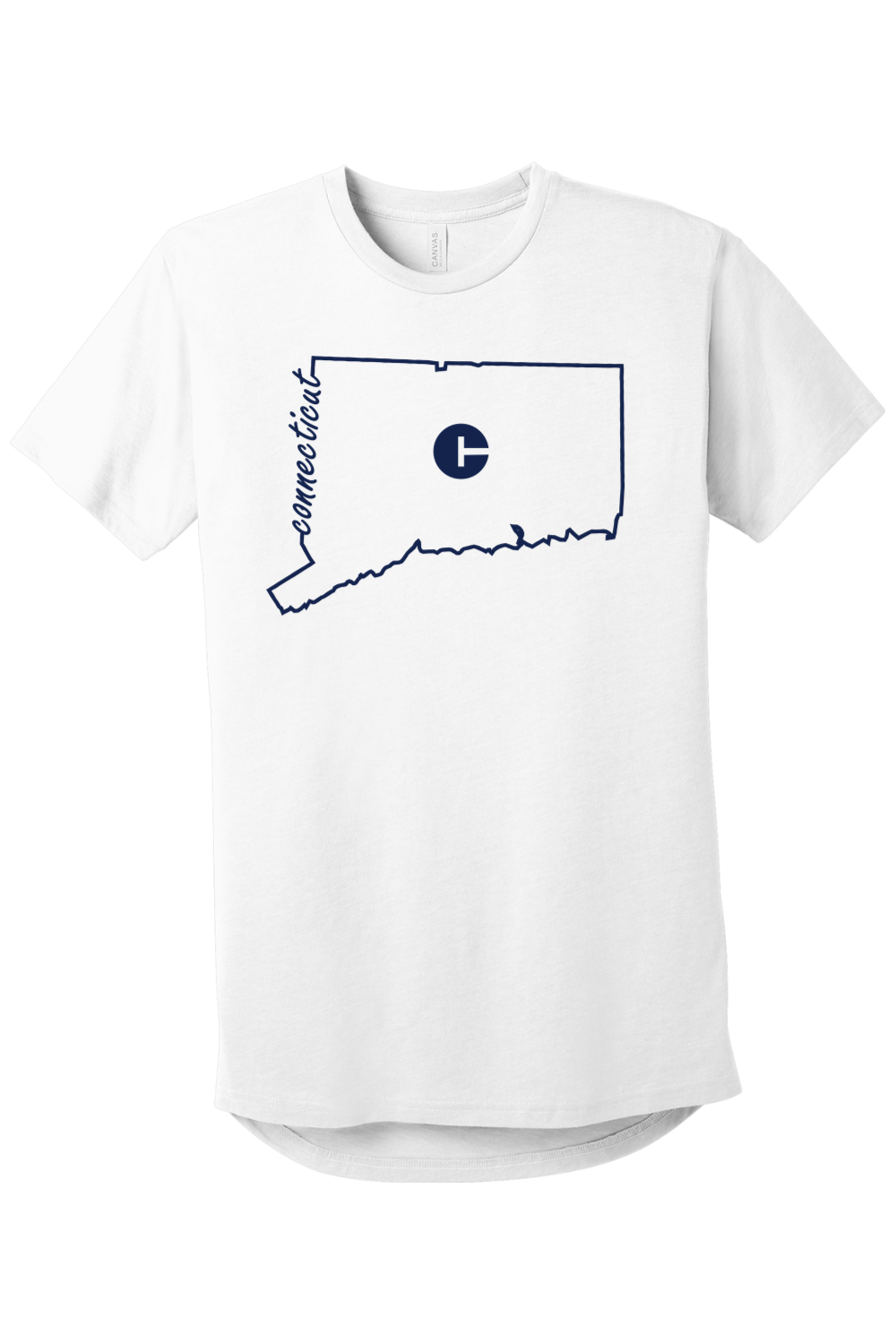 Connecticut - State Outline - BELLA+CANVAS Men’s Long Body Urban Tee