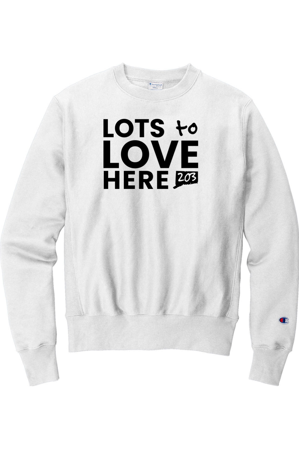 Connecticut - Lota to Love Here - Champion Crewneck Sweatshirt