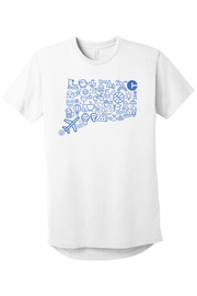 Connecticut - Icons Collage - BELLA+CANVAS Men’s Long Body Urban Tee