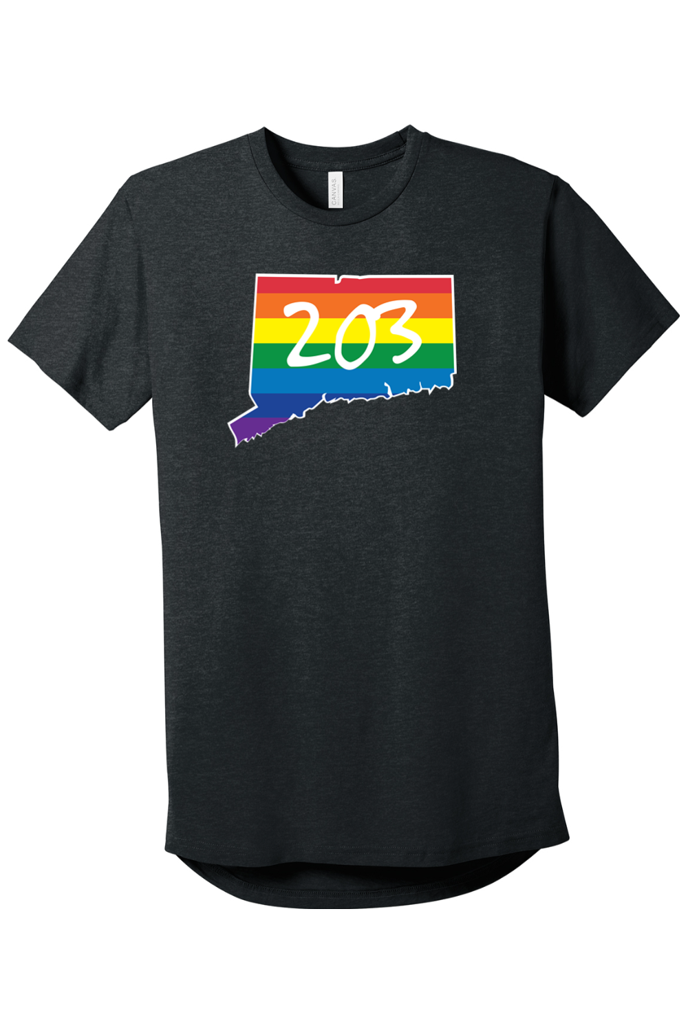 Connecticut - Area Code - BELLA+CANVAS Men’s Long Body Urban Tee