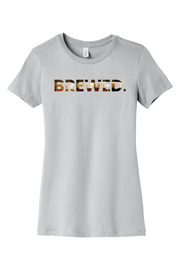 Connecticut - Brewed - BELLA+CANVAS Women’s Slim Fit Tee
