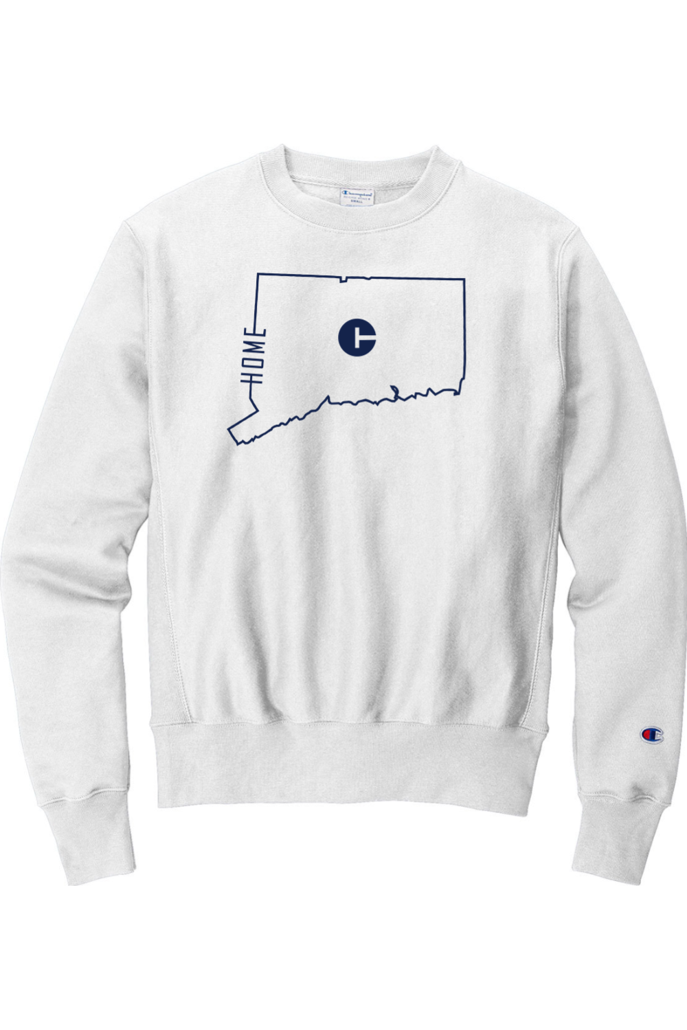 Connecticut - Home State Outline - Champion Crewneck Sweatshirt