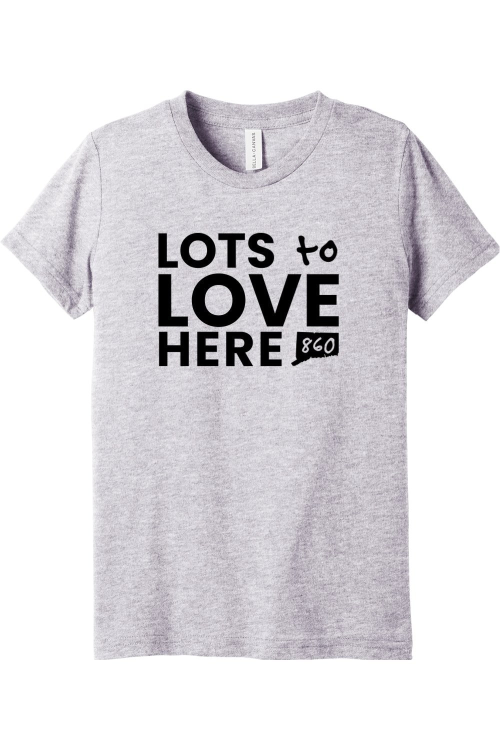 Connecticut - Lots to Love Here - Youth BELLA+CANVAS Short Sleeve Tee