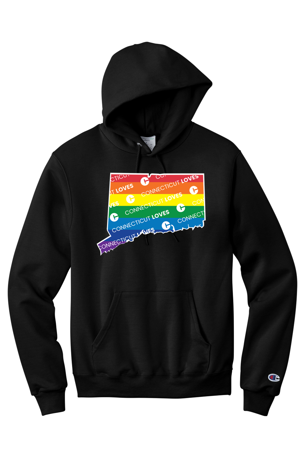 Connecticut - State Logo - Champion Hooded Sweatshirt