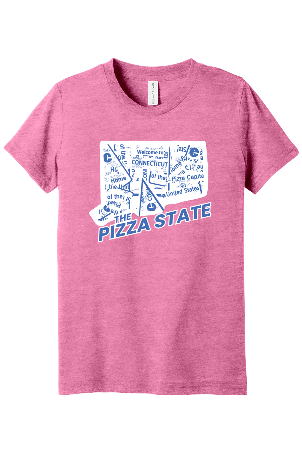Connecticut - The Pizza State - Youth BELLA+CANVAS Short Sleeve Tee