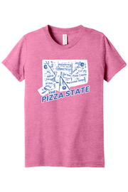 Connecticut - The Pizza State - Youth BELLA+CANVAS Short Sleeve Tee