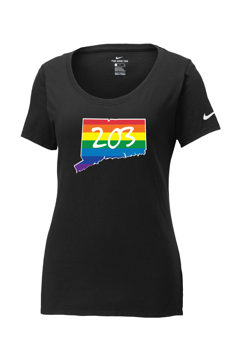 Connecticut - Area Code - Nike Ladies Core Cotton Tee