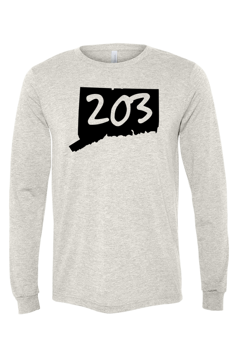 Connecticut - Area Code - BELLA + CANVAS Unisex Long Sleeve Tee