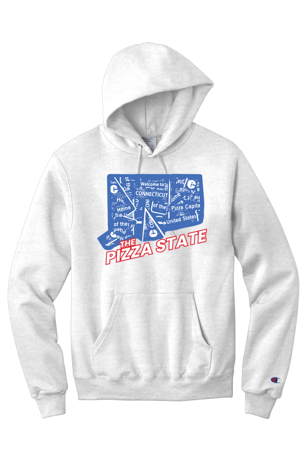 Connecticut - The Pizza State - Champion Hooded Sweatshirt