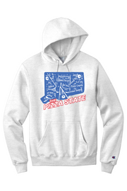 Connecticut - The Pizza State - Champion Hooded Sweatshirt