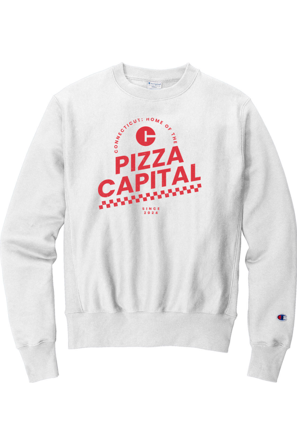 Connecticut - Pizza Capital - Champion Crewneck Sweatshirt