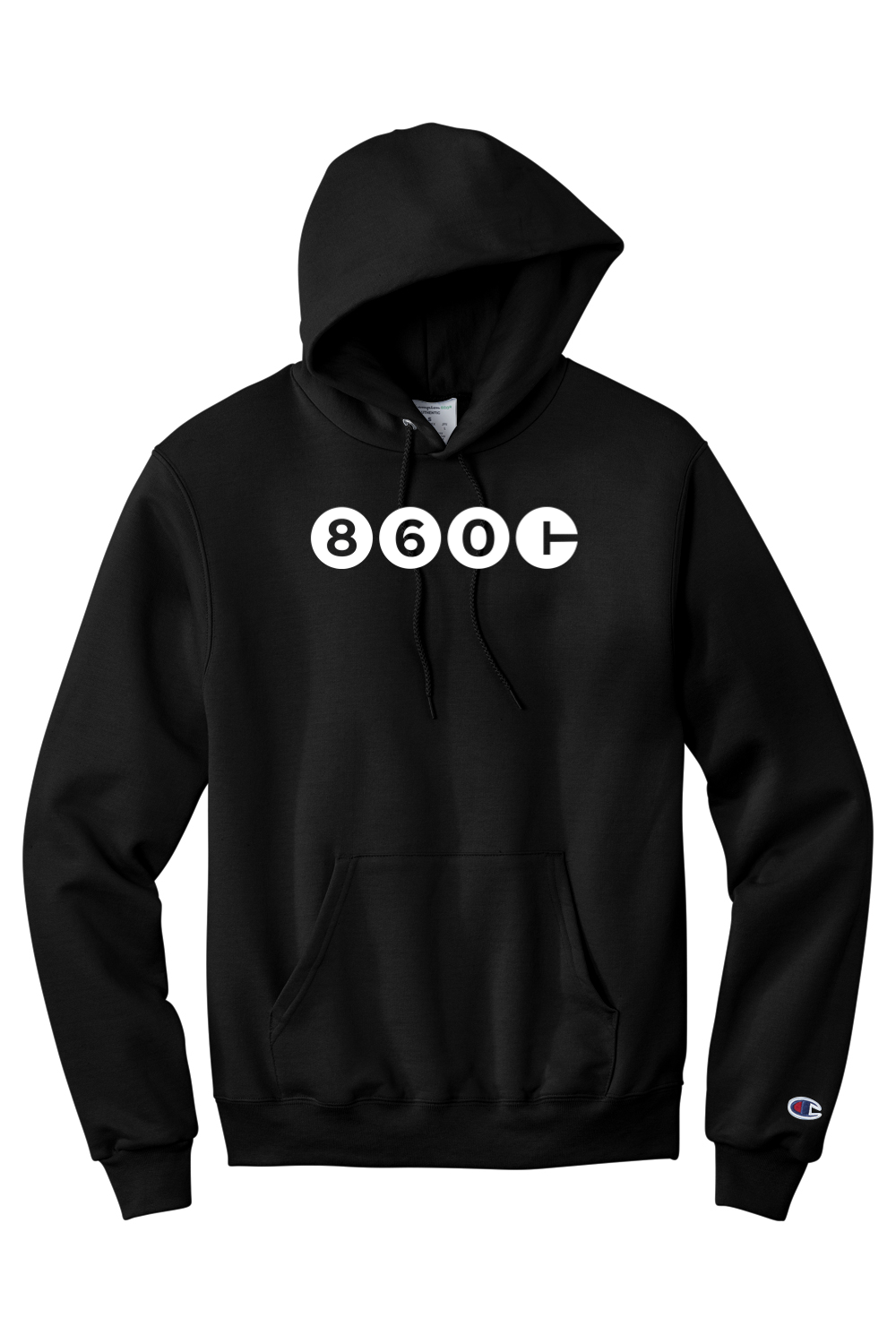 Connecticut - Area Code - Champion Hooded Sweatshirt
