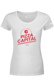 Connecticut - Pizza Capital - Nike Ladies Dri-FIT Cotton/Poly Tee