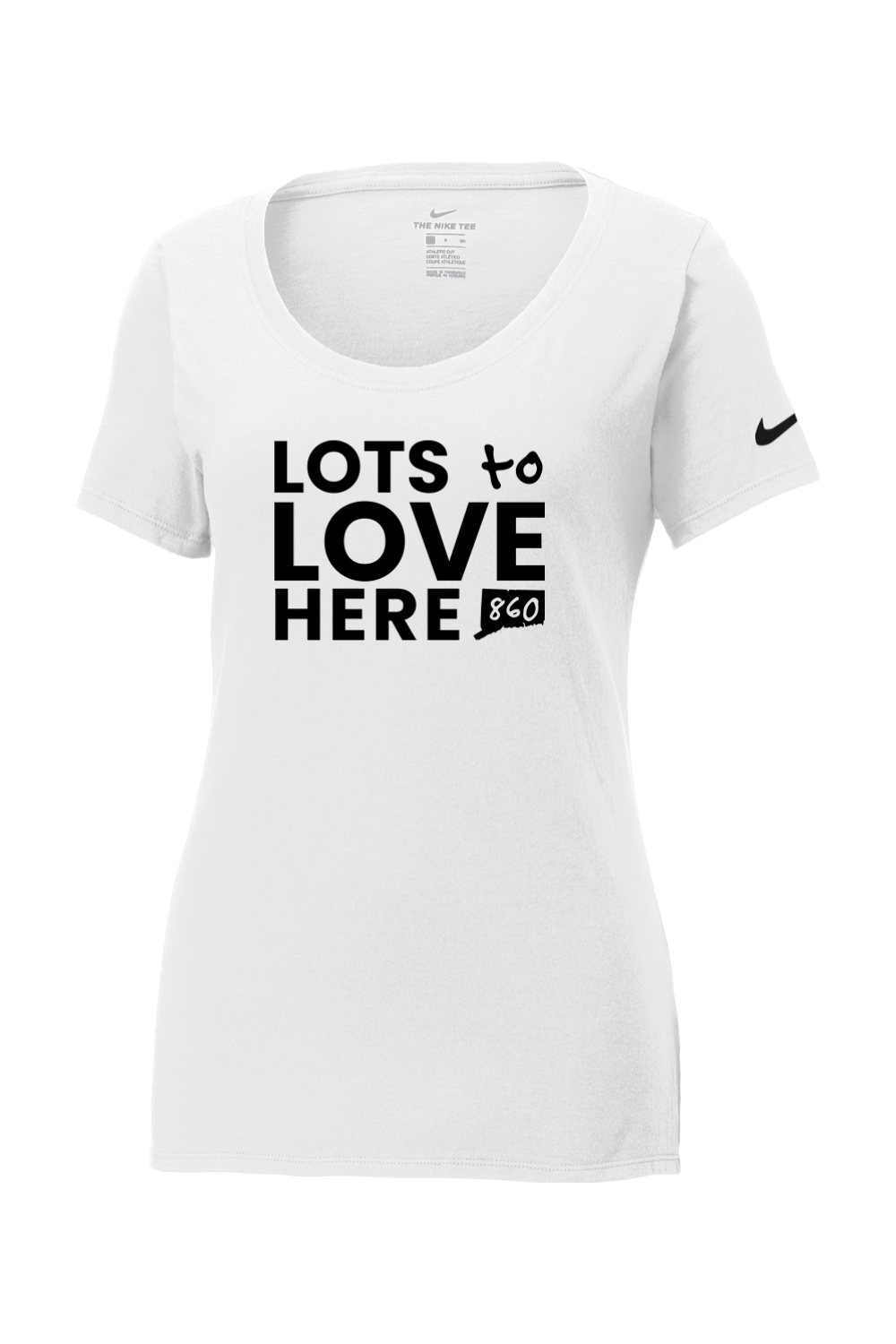 Connecticut - Lots to Love Here - Nike Ladies Core Cotton Tee
