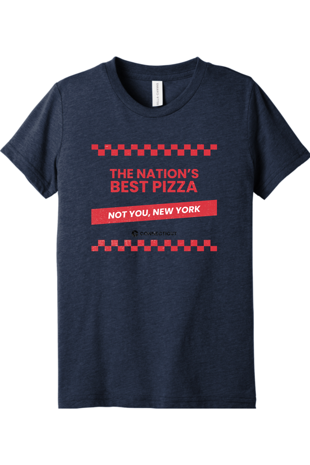 Connecticut - The Nation's Best Pizza - Youth BELLA+CANVAS Short Sleeve Tee