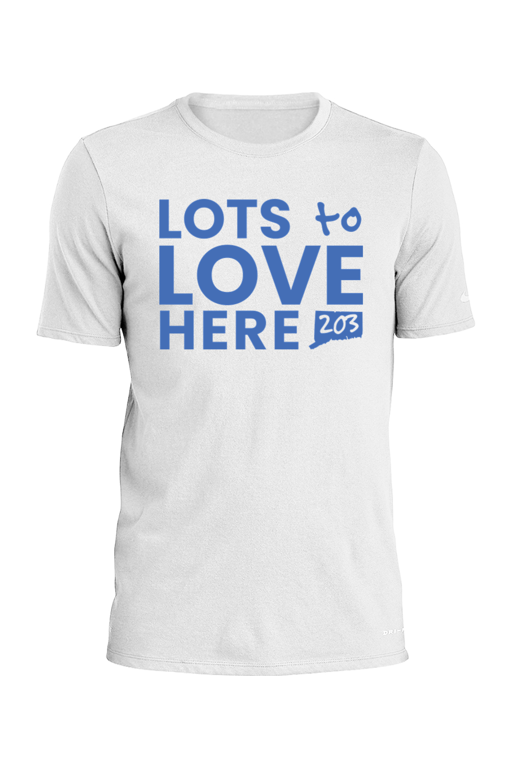 Connecticut - Lots to Love Here - Nike Dri-FIT Cotton/Poly Tee