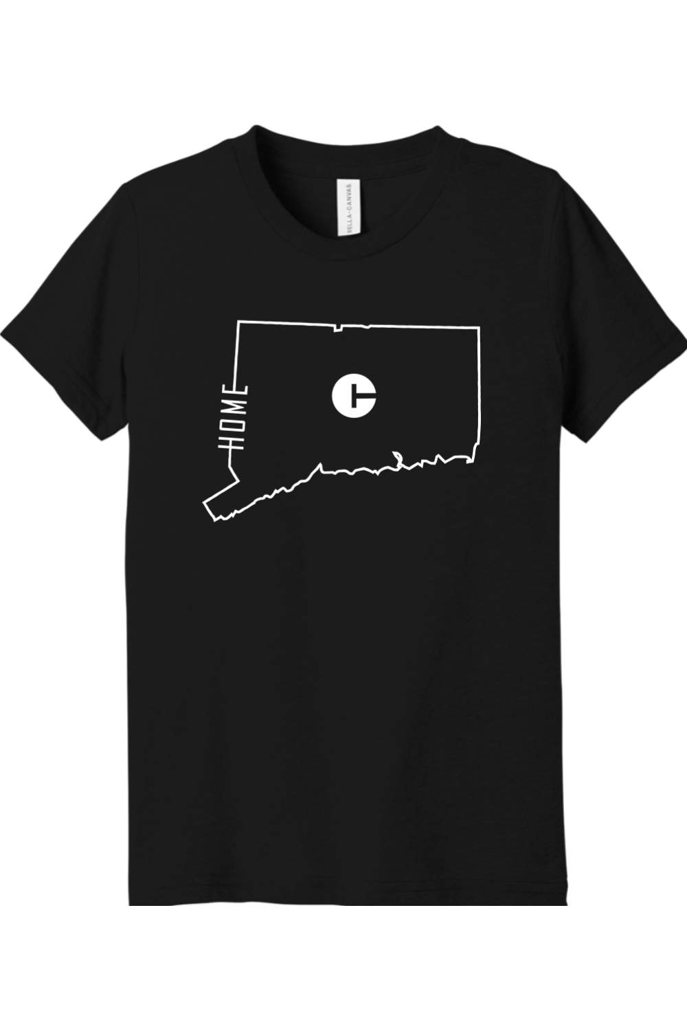 Connecticut - State Outline - Youth BELLA+CANVAS Short Sleeve Tee
