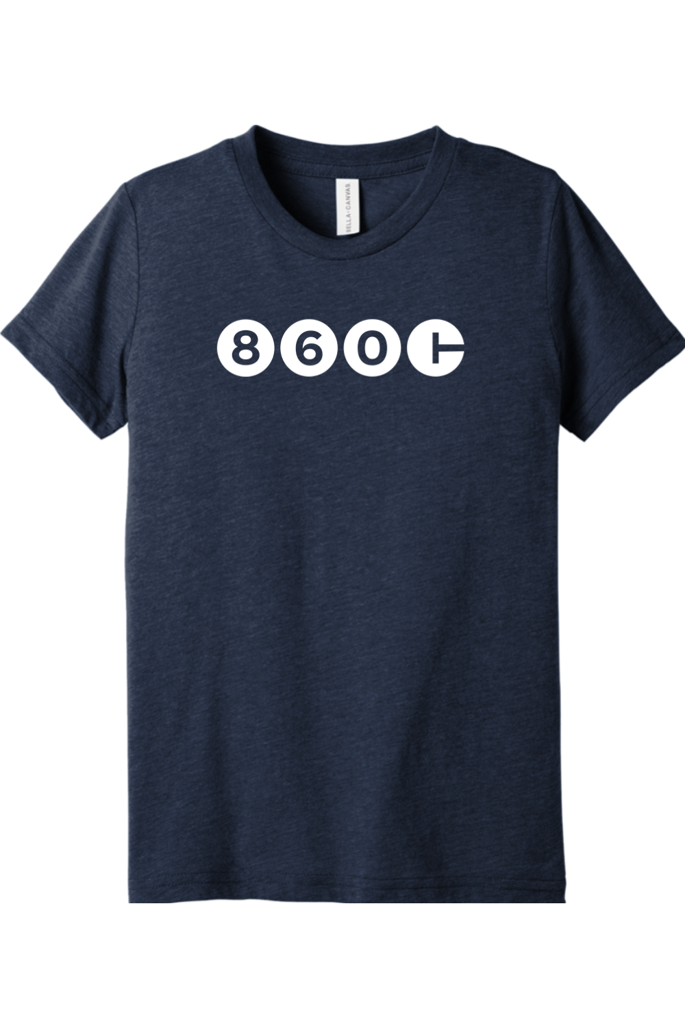 Connecticut - Area Code - Youth BELLA+CANVAS Short Sleeve Tee