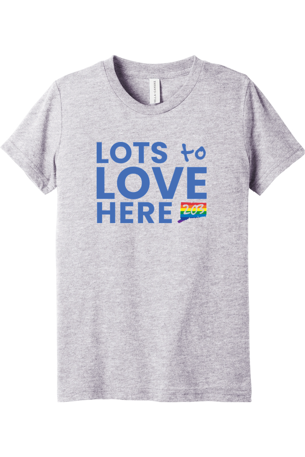 Connecticut - Lots to Love Here - Youth BELLA+CANVAS Short Sleeve Tee